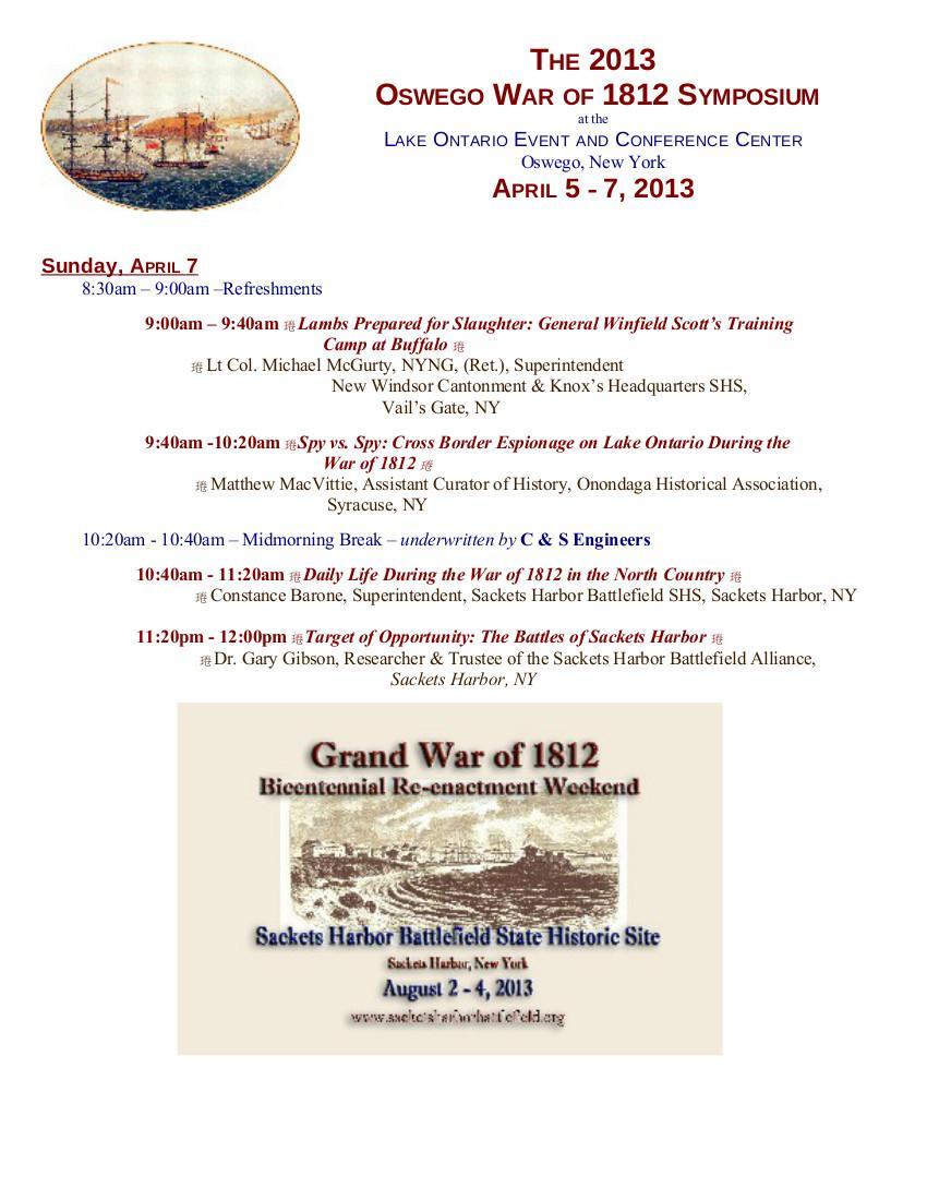 2013 Symposium Itinerary pg 2