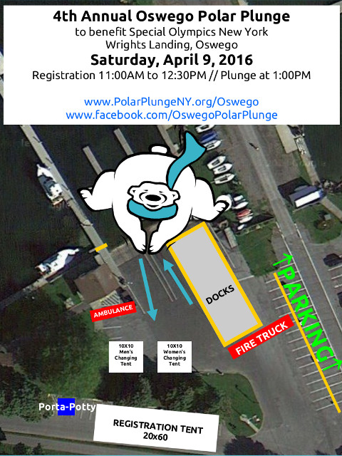 2016 Oswego Polar Plunge site map