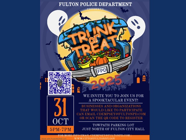 City of Fulton Police Department Hosts Trunk or Treat Event on October 31, 2025