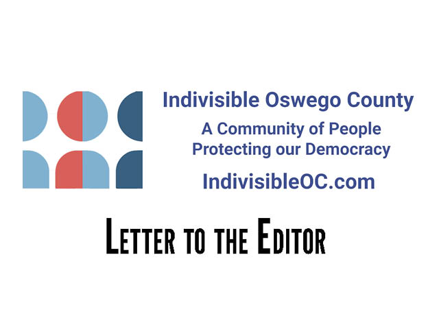 Indivisible Oswego County logo with the words Letter to the Editor underneath