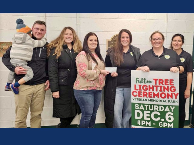 Fulton Lions Donate to Fulton Tree Lighting Event