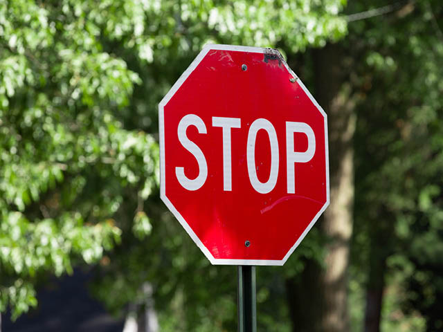 a stop sign