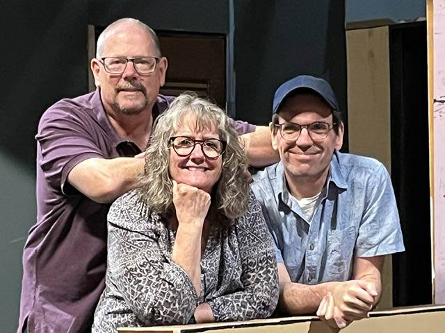  Oswego Players veteran performers Bill Cowham (l), Tammy Thompson (c) and Matt Fleming (r)