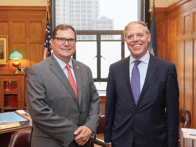 Left: Sarcone III. Right: Assembly Minority Leader Will Barclay.