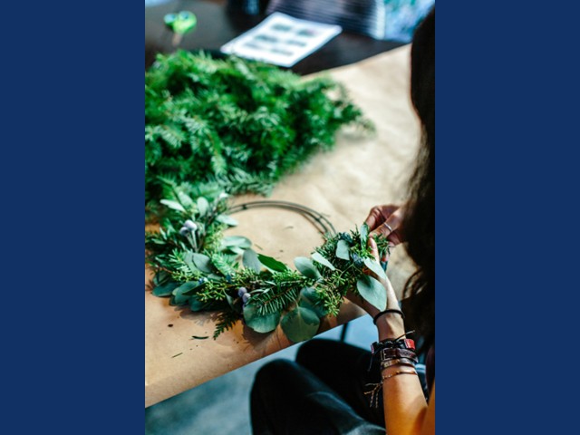 Wreath Making at the Art Association of Oswego
