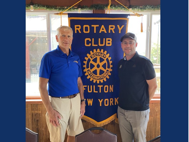 Chris Waldron Visits the Fulton Noon Rotary Club