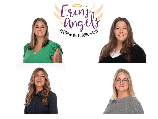 Clockwise from left to right: Lu Hart, President Erin’s Angels of CNY President Board of Directors; Maryann D’Addio, Vice President Erin’s Angels of CNY Board of Directors; Krista Fox, Erin’s Angels of CNY Board of Directors member; Brittney Benedict, Marketing &amp; Program Manager, Erin’s Angels of CNY