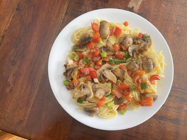 Fried spaghetti