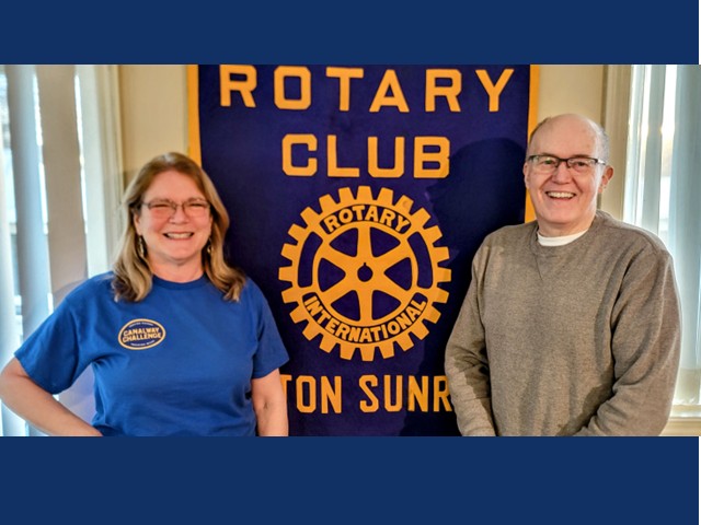  Fulton Sunrise Rotarians Hear About Long Walk on the Canalway to Raise Awareness   