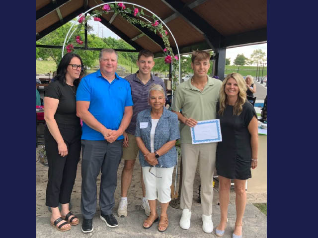 Ingersoll family with club president Linda Shurr