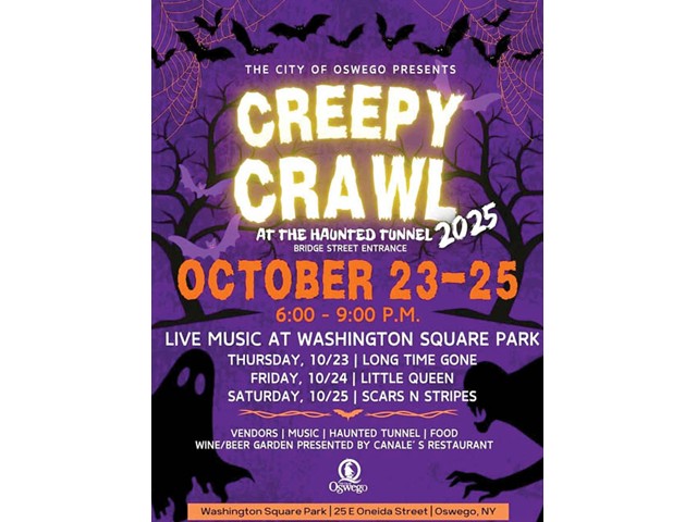 Oswego’s Creepy Crawl Returns October 23–25 with Haunted Fun, Live Music, and Local Flavor