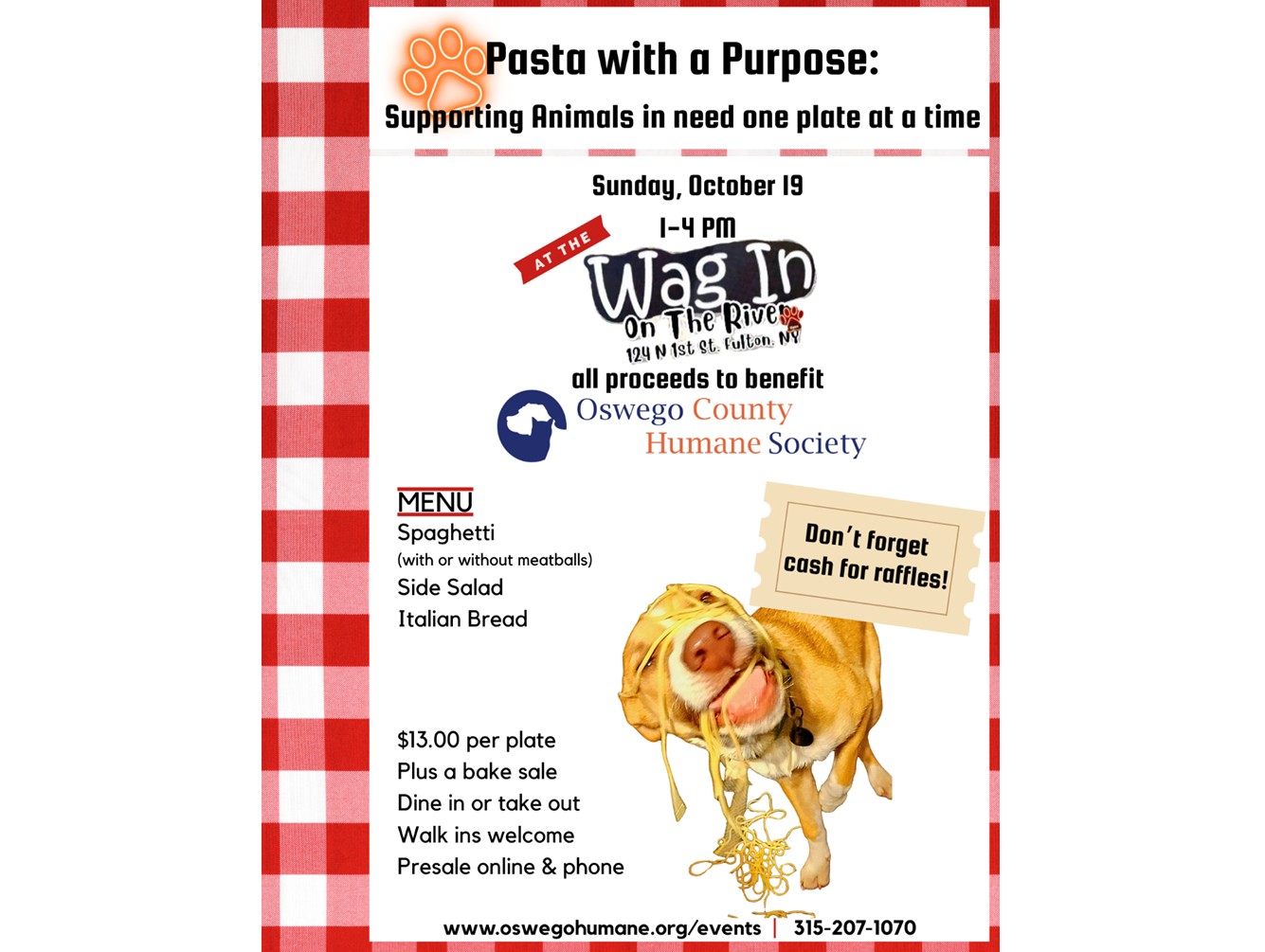 Pasta with a Purpose:  Supporting Animals in Need One Plate at a Time