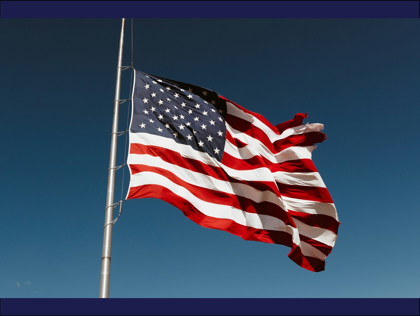 US flag waving in the wind