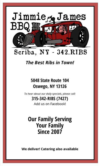 jimmie james bbq menu front