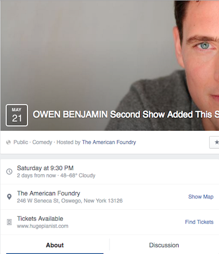 An Evening of Comedy wiith Owen Benjamin Second Show