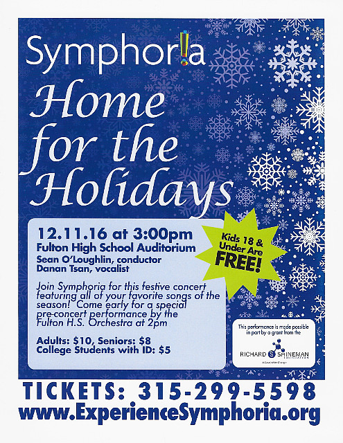 Symphoria Home for the Holidays concert 12 11 16