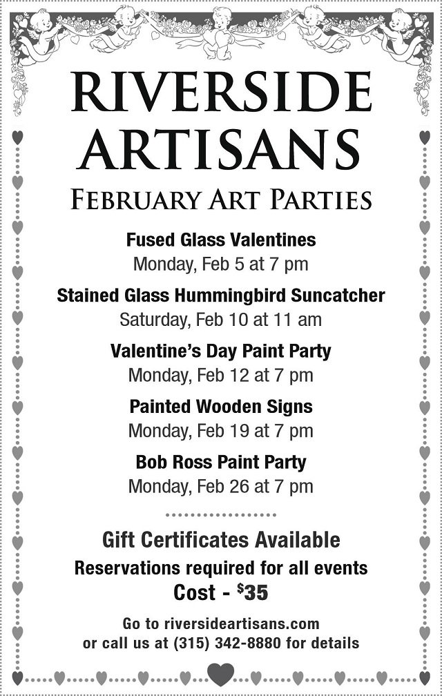 Riverside Artisans february Art Parties