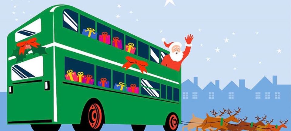 Bus ride with Santa