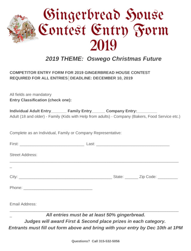 Gingerbread House Entry Form 2019 web