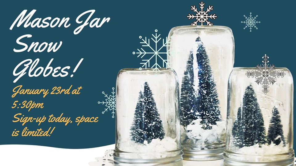 mason jar snowglobes