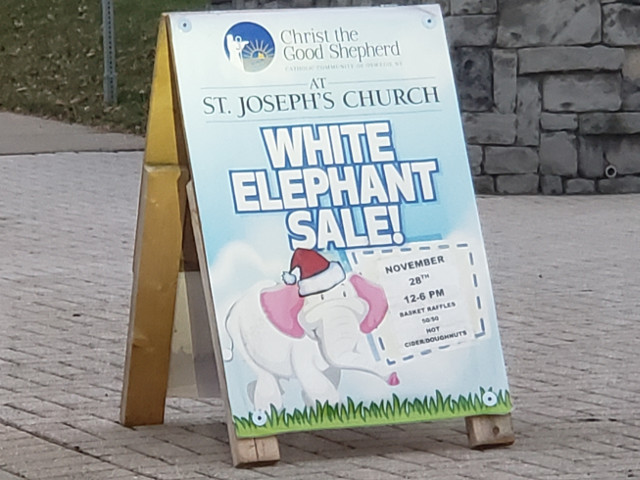 white elephant sale 10282020