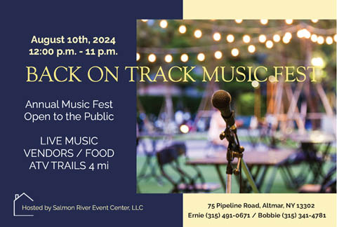 back on track music festival altmar salmon river events center 8.10.2024
