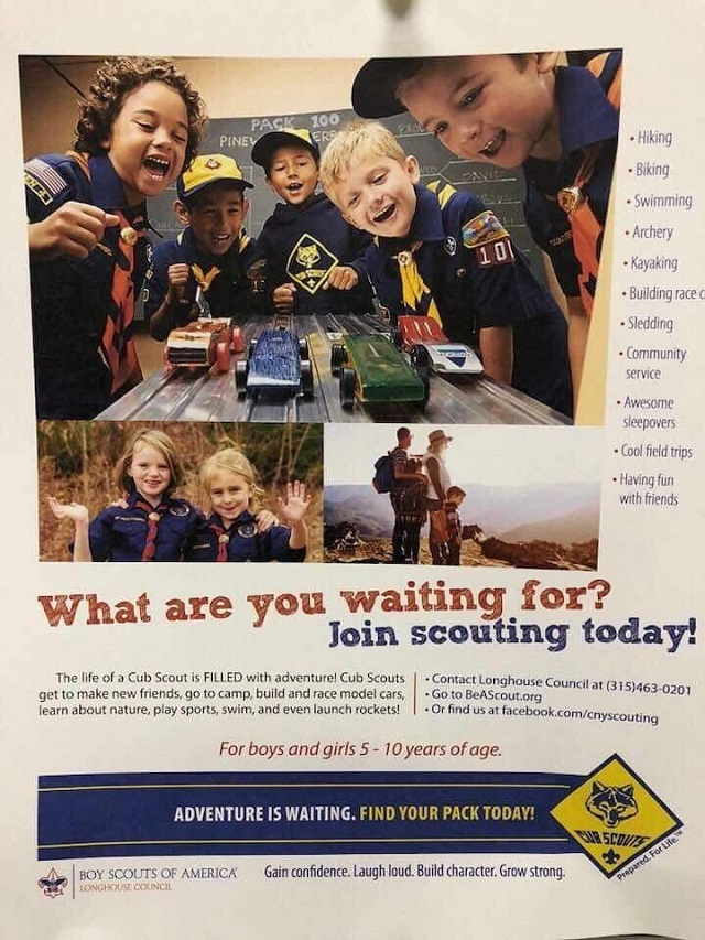 Boy Scouts Sign ups