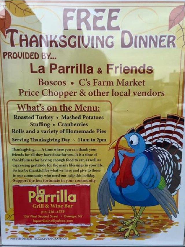 LaParrilla Free Thanksgiving Dinner