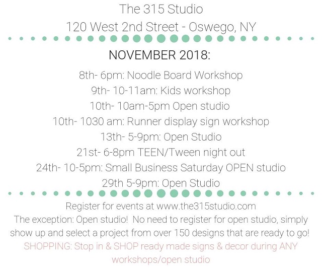 The 35 Studio Schedule