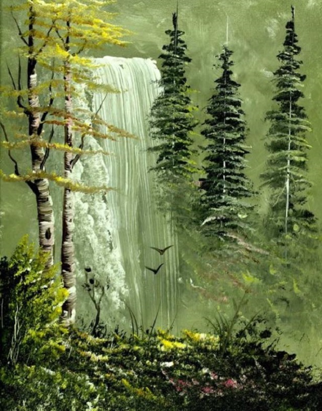 riverside artisans going green bob ross paint night