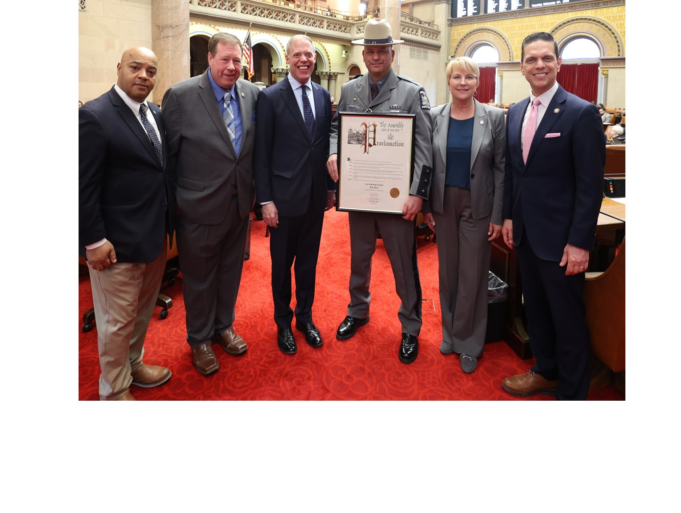 Assembly Minority Leader Will Barclay and Conference Members Honor New York State Trooper Rick Albert