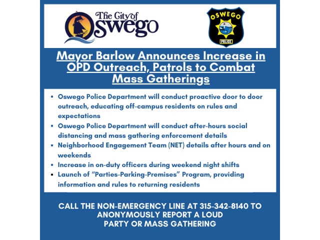 Mayor Barlow Announces Increase in OPD Outreach, Patrols to Combat Mass Gatherings