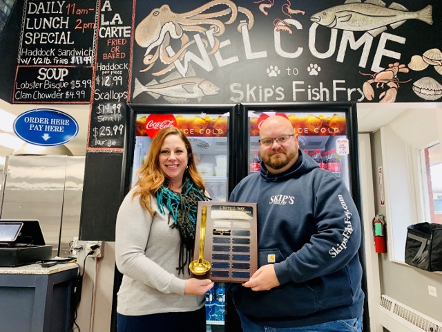 United Way of Greater Oswego County Awards Stone Soup Golden Ladle to Skip’s Fish Fry