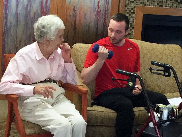 SUNY Oswego Students Apply Wellness Skills at Senior Residence
