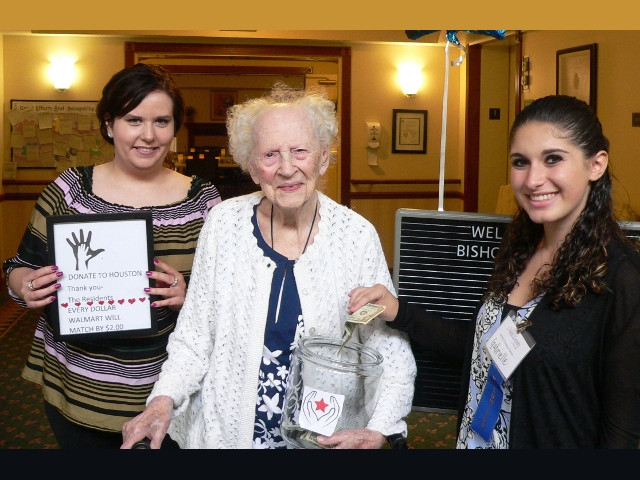 Bishop’s Commons Resident Spearheads Fund Drive to Benefit Hurricane Victims