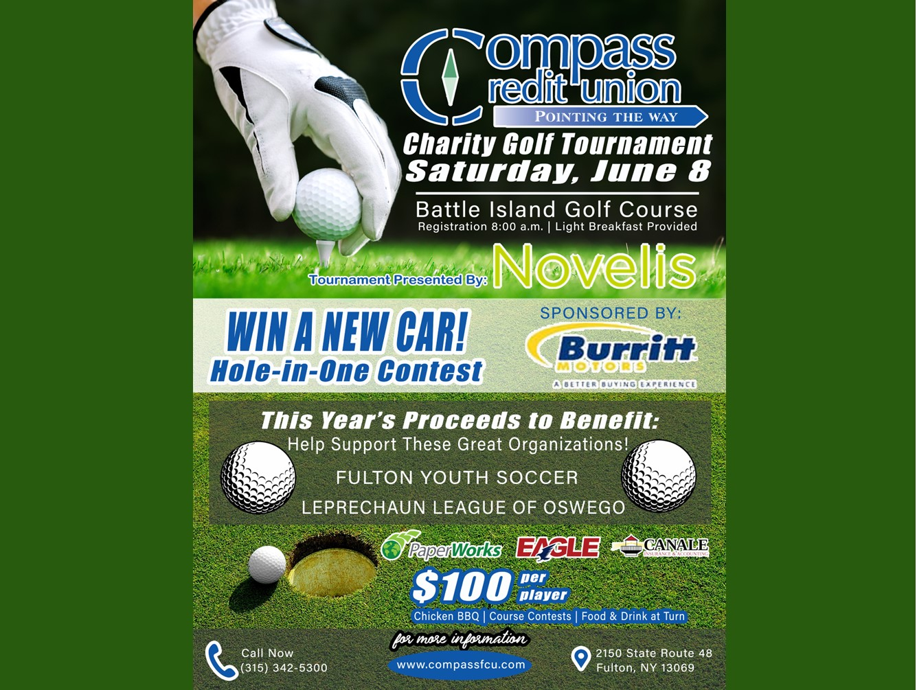 Community Partners Bolster Upcoming Compass Federal Credit Union Golf Tournament