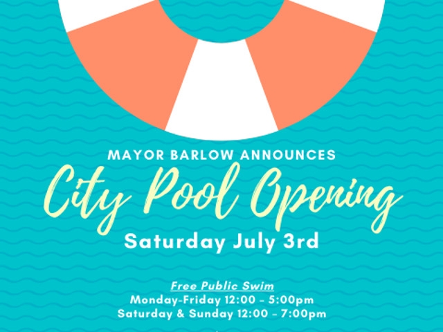 Mayor Barlow Announces City Pool, Learn to Swim Program Opening July 3rd