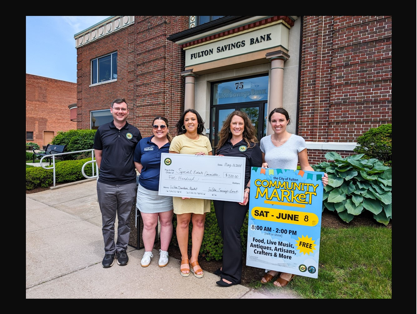 Fulton Savings Bank to Sponsor the "Fulton Community Market" ( "Downtown Markets")