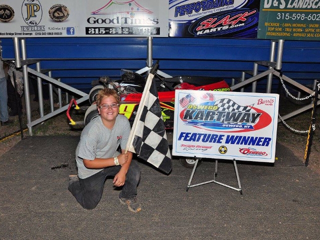 Griffin Miller Scores First Career Oswego Kartway Win