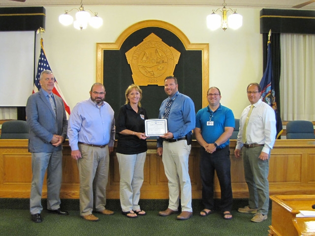 County Presents Certificate of Appreciation to Sue Buske