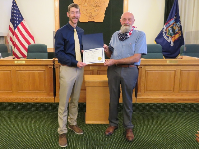 Oswego County Recognizes Matt Bacon