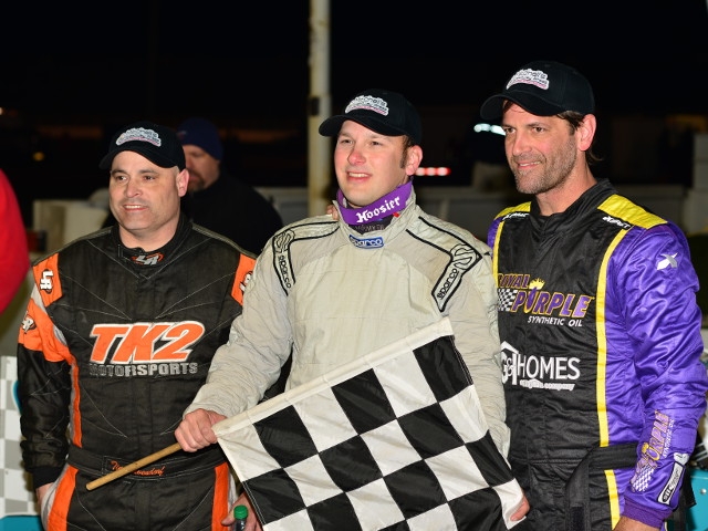 Michael Barnes Outlasts Lengthy Rain Delay to Score Oswego’s Novelis Supermodified Kick-Off