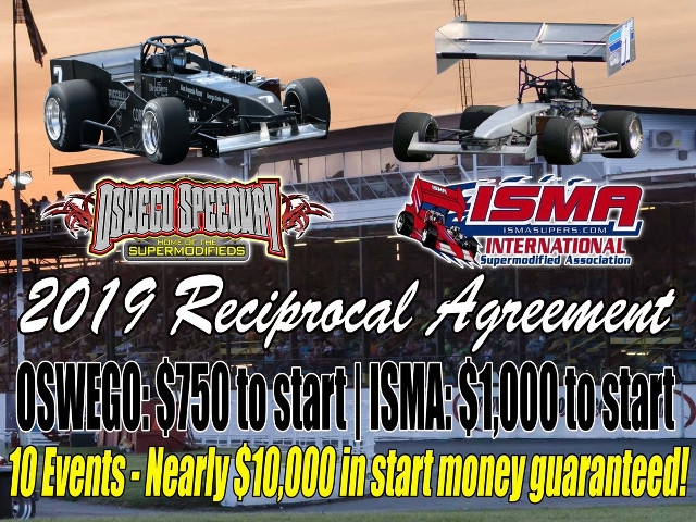 Oswego Speedway and ISMA Announce 2019 Reciprocal Agreement
