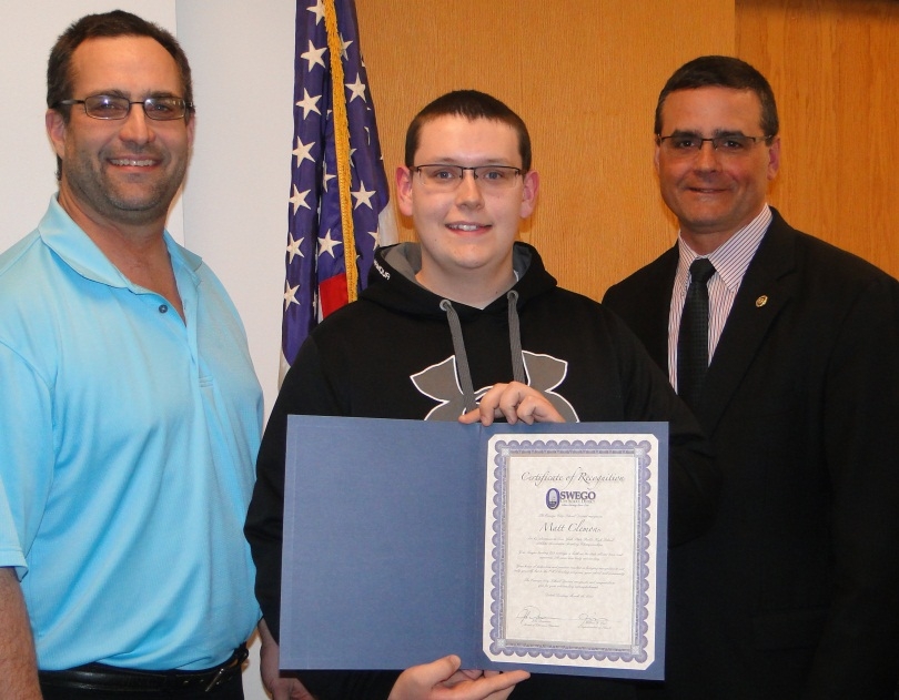 Oswego school board recognizes OHS bowler
