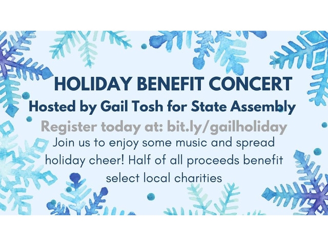 Gail Tosh To Host Holiday Benefit Concert Dec 15th