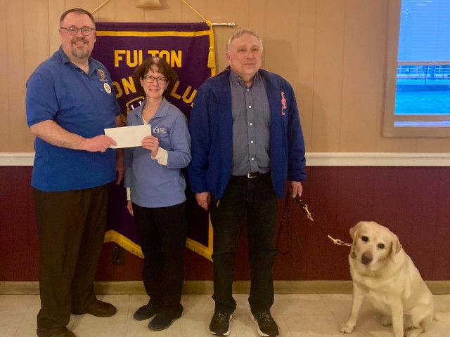 Guiding Eyes For The Blind Visits Fulton Lions Club
