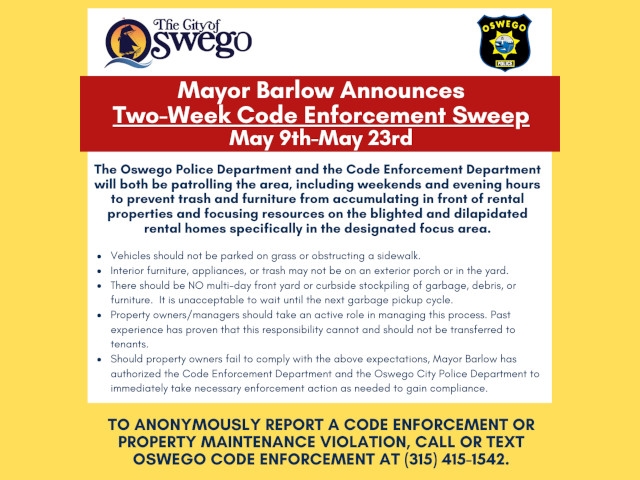 Mayor Barlow Plans Annual Two-Week "Code Enforcement Sweep" in 1st, 3rd Wards