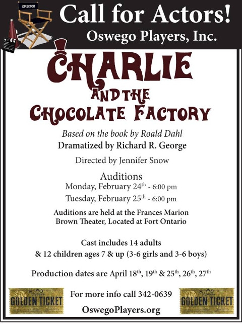 Charlie and the Chocolate Factory Auditions...last chance to show your stuff!!