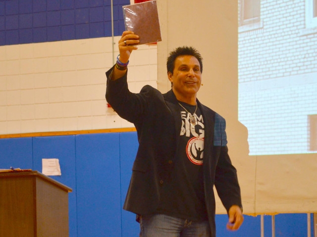 Wrestling Champion Marc Mero Takes On Oswego Middle School