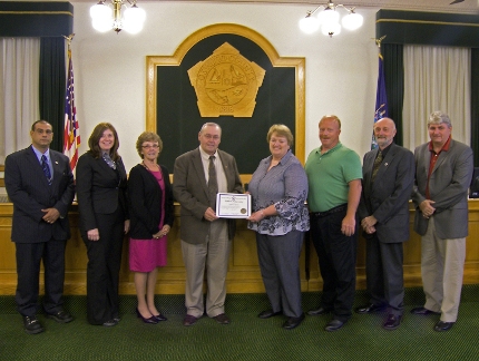 Oswego County presents recognizes Mahaney for service